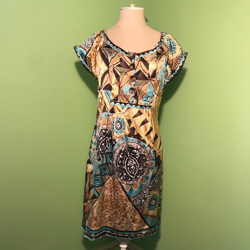 ECI New York Silk Patterned Dress